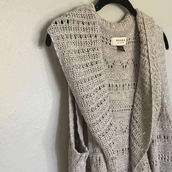 Sonoma Life + Style Light Gray Vest XL - Picture 5 of 8
